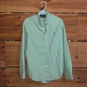 Green Checkered Ralph Lauren Button Down